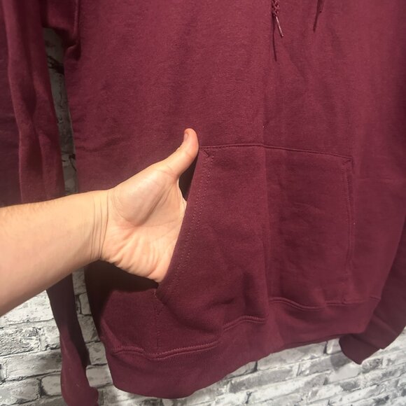 EUC Hanes Eco Smart Women's Burgundy Hoodie Size Small - Picture 4 of 10